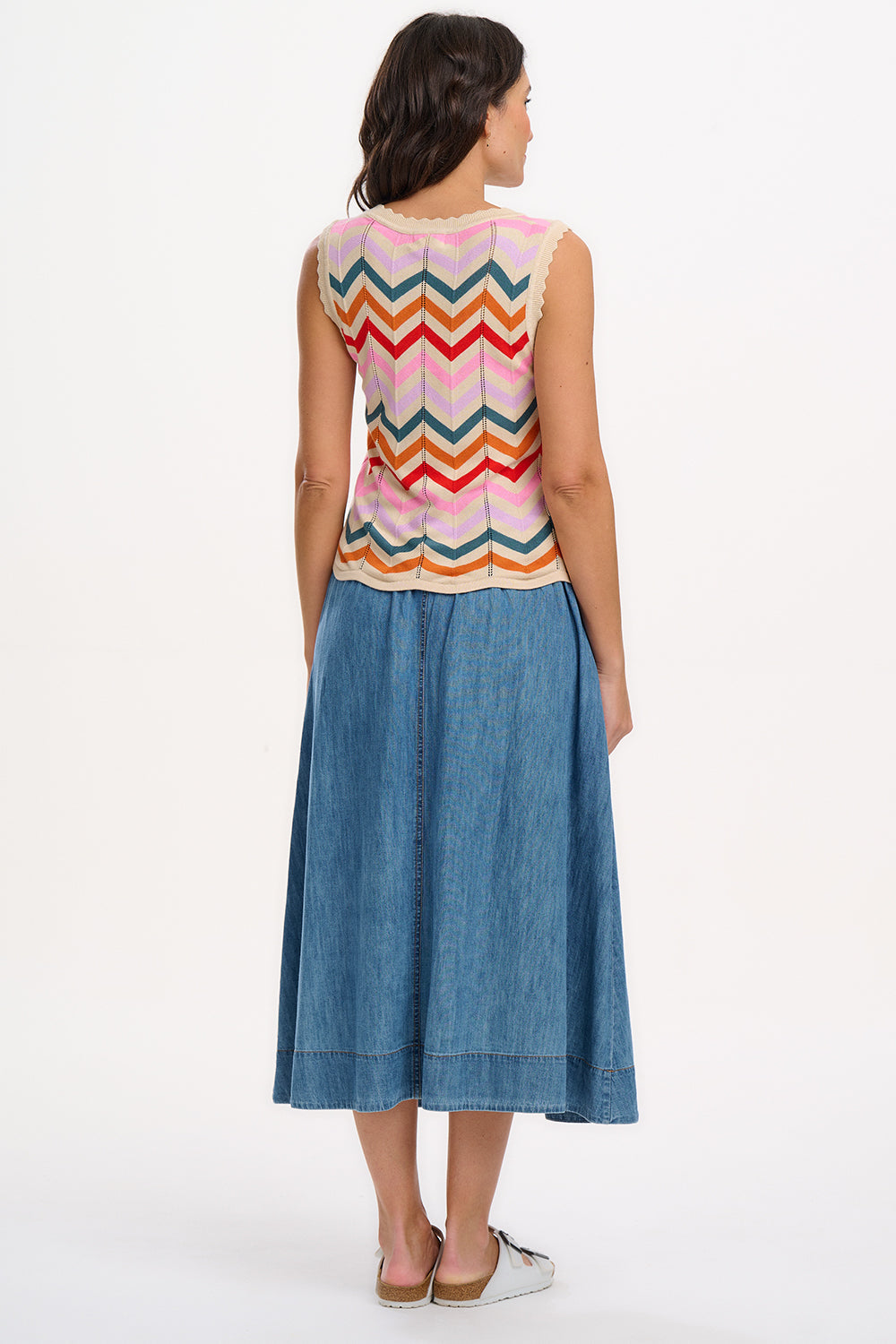 Orianna Skirt - Mid-Blue Denim