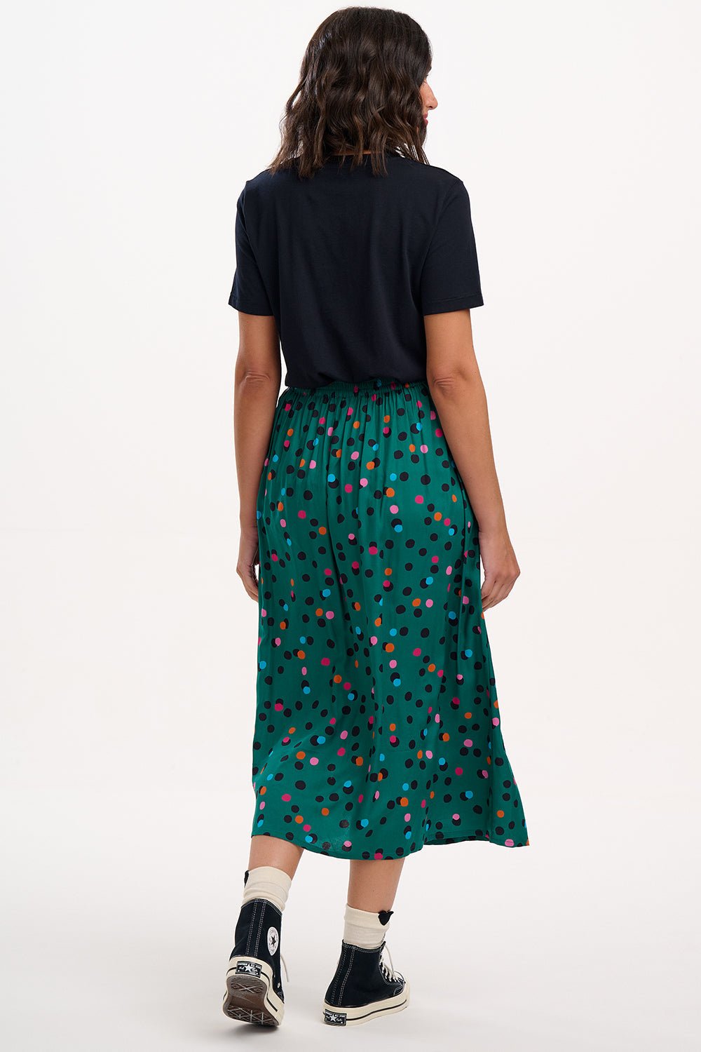 Rosalind Skirt - Green, Rainbow Dappled Spot
