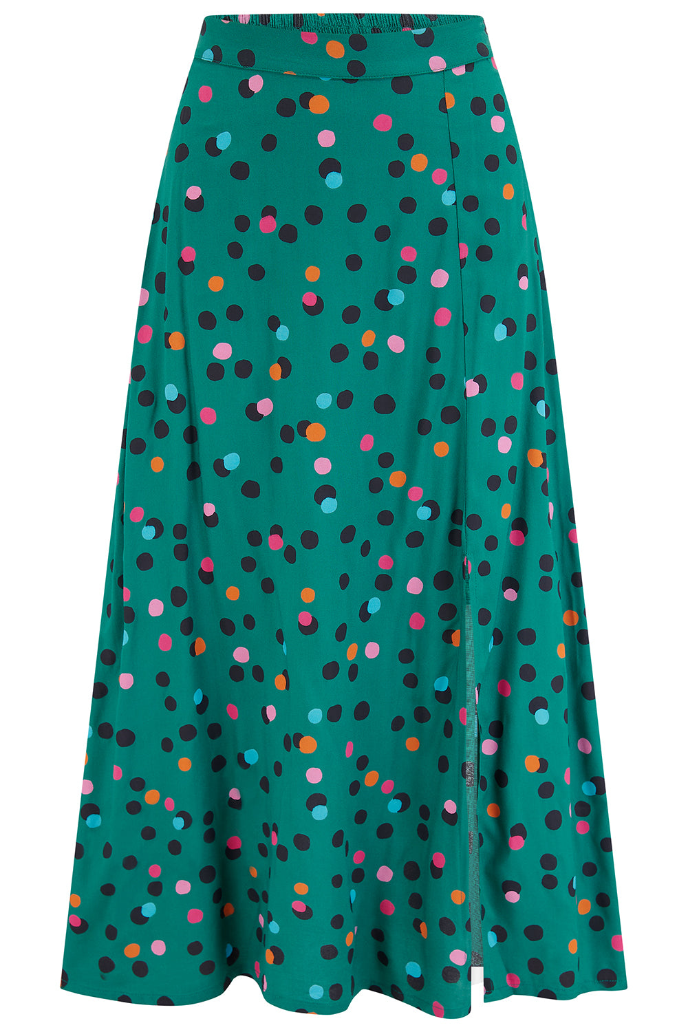 Rosalind Skirt - Green, Rainbow Dappled Spot