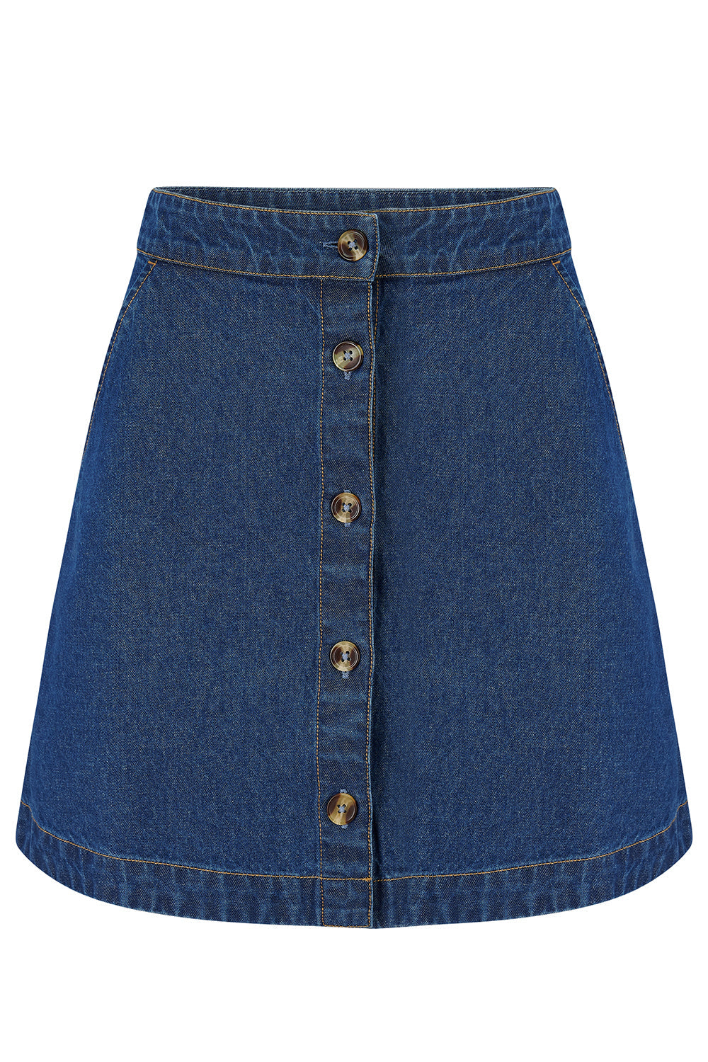 Trixie Mini Skirt - Deep Blue Denim