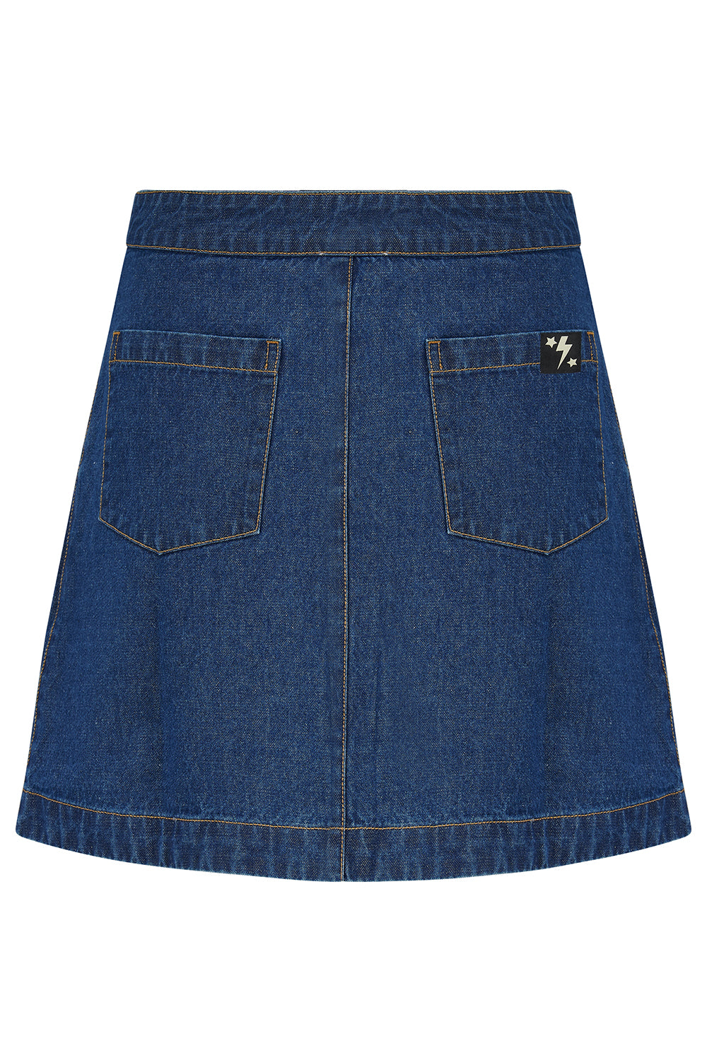 Trixie Mini Skirt - Deep Blue Denim